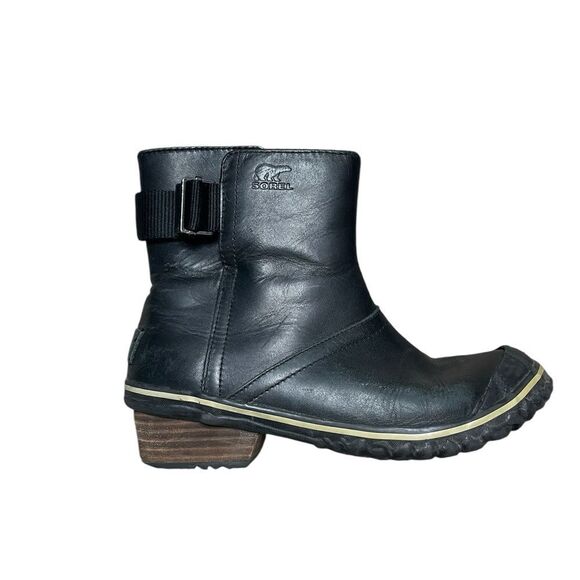 SOREL Slimboot Slimpack Pull on Short Boot Black Size 6 - Picture 4 of 10